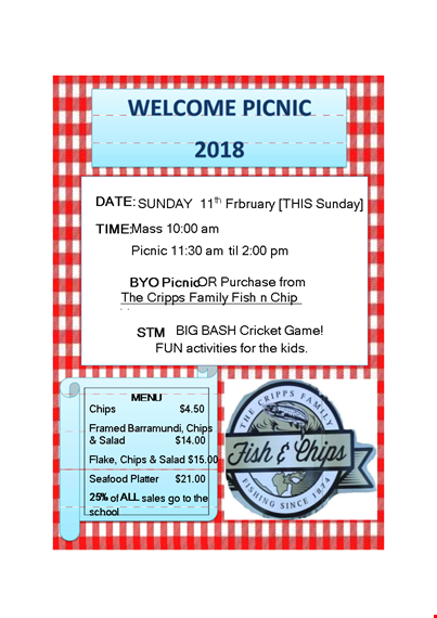 create a buzz for your picnic with our picnic flyer template template