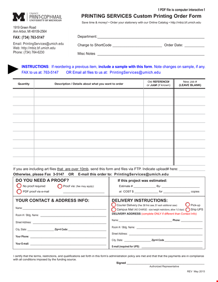 custom printing blank order form template