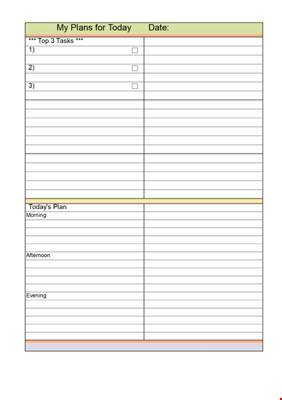 effective daily planner template - organize your day template