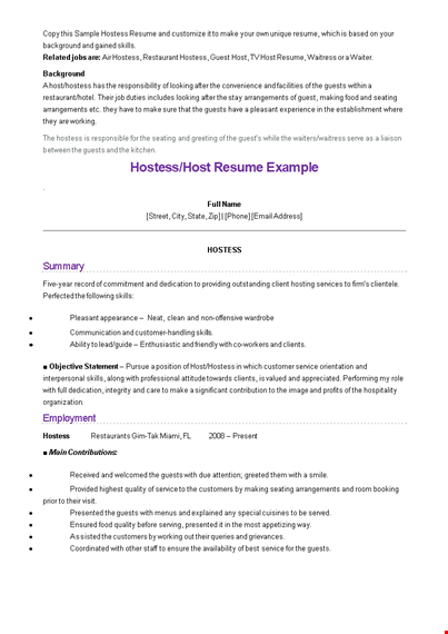 server resume examples template