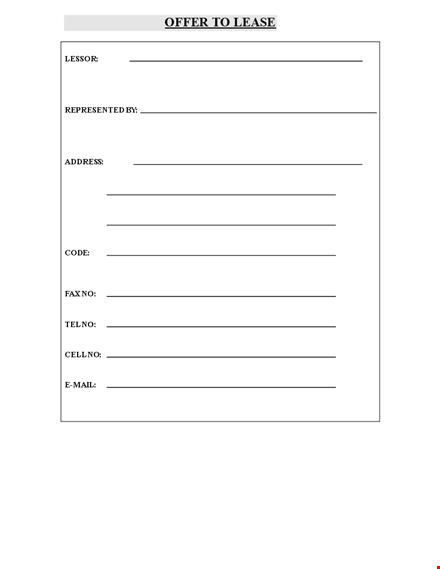lease offer letter template - create a professional agreement for lessee and lessor template
