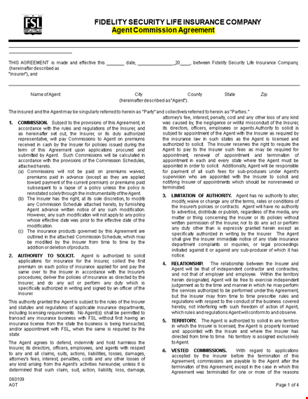 commission agreement template for agents: ensure fair compensation with our comprehensive agreement template