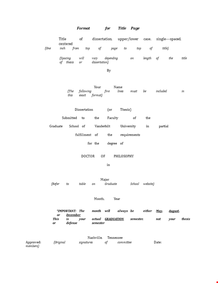 school format title page template