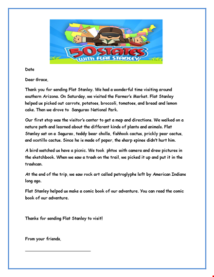 flat stanley template - create and send your own flat stanley | helped by cactus template