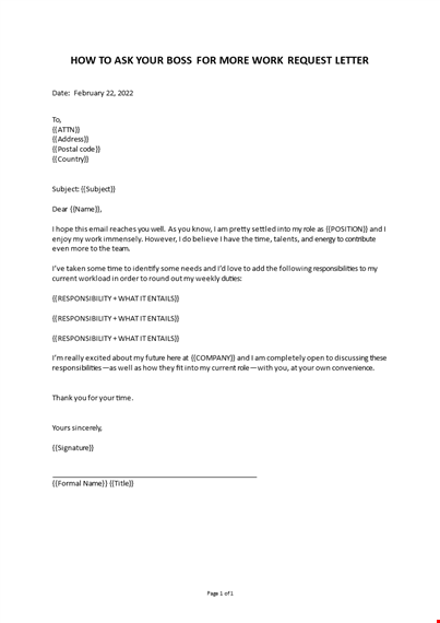 increase workload request letter template