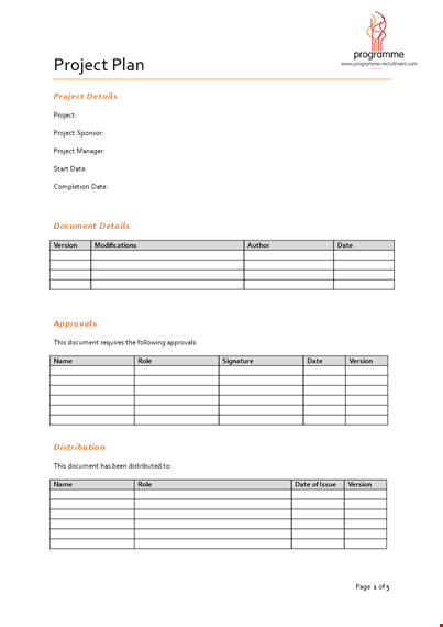 project planning template form template