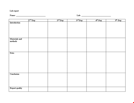 lab report template - create a professional report with our lab report template template