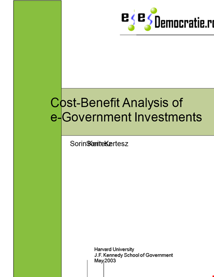 technology cost benefit analysis template template
