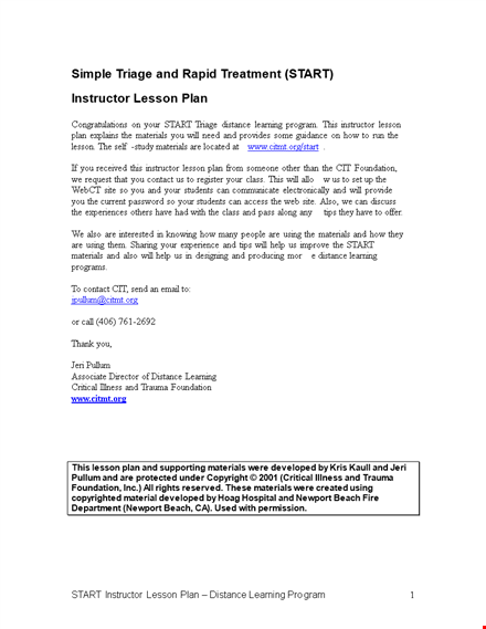 instructor lesson plan template word template