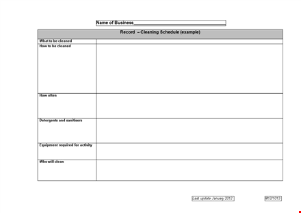 ultimate house cleaning checklist - equipment, person, tasks checked & cleaned template
