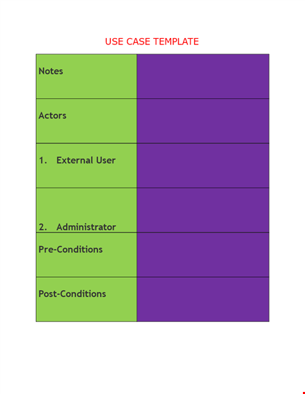 use case template - simplify your process with our customizable templates template