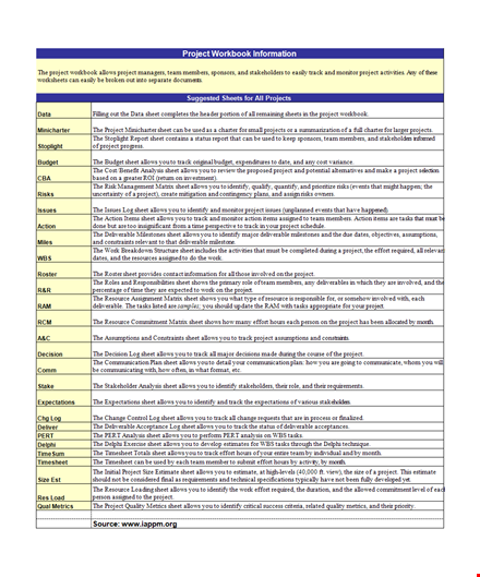 project planning template - track and identify projects with ease template