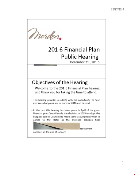financial planning presentation template template