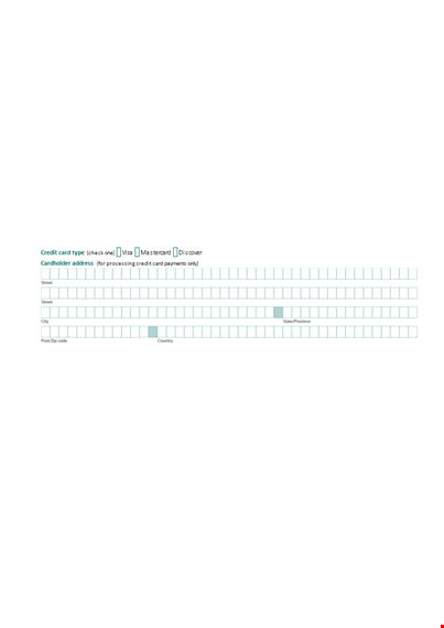 credit card payment form template template