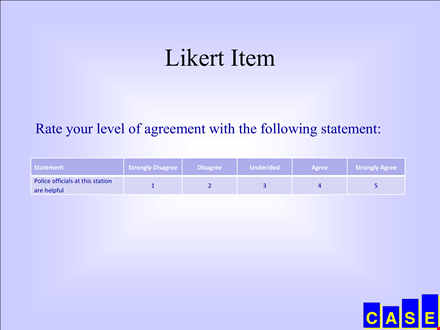 likert item scale example template