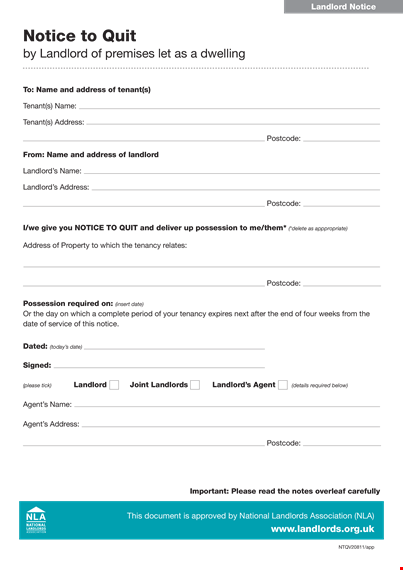 landlord notice to quit template for tenant | ctr-optimized notice template