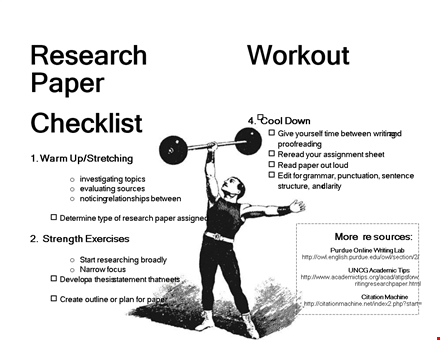 printable workout checklist template template