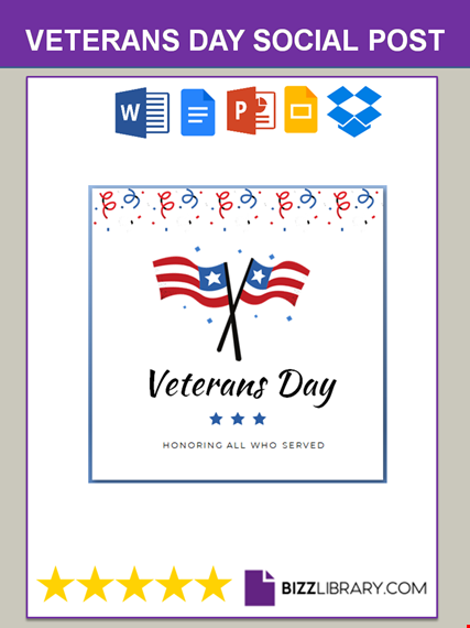 veterans day social post template