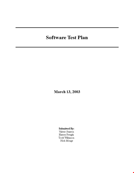 effective testing system with comprehensive criteria | test plan template template