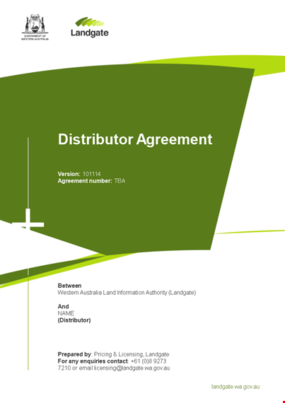 distribution agreement | manage agreements, locations & distributors template