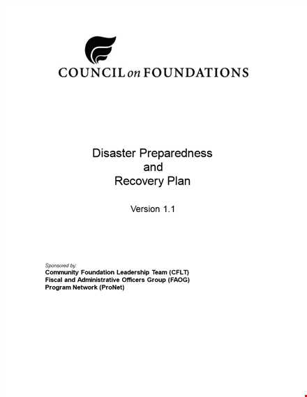 create a strong foundation with our disaster recovery plan template | emergency ready template