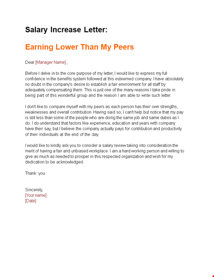 request your deserved salary increase with our professional letter template