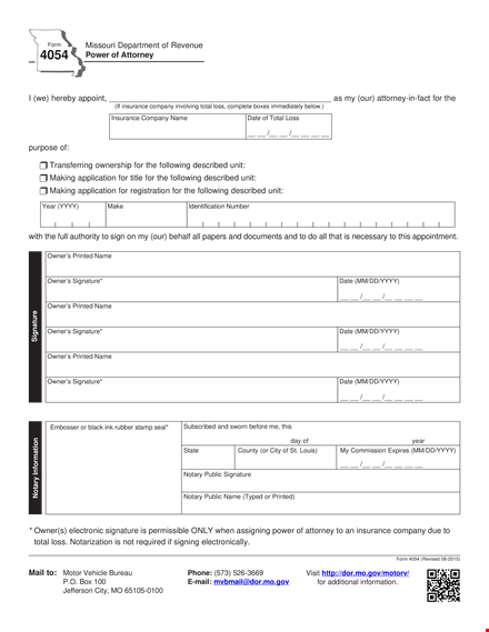 power of attorney – secure your ownership and signatures template