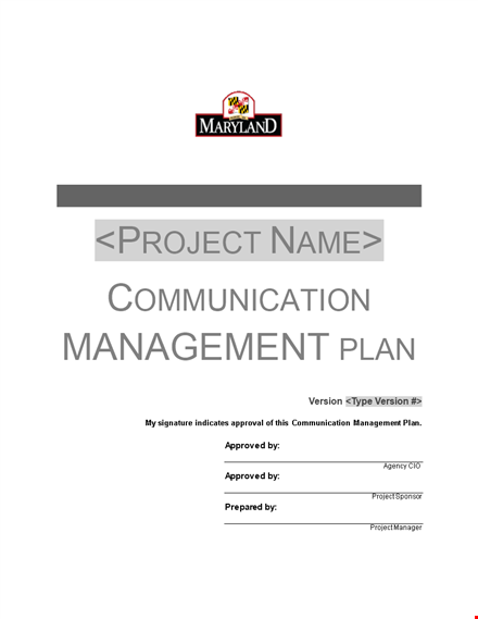 effective communication plan template for project success template