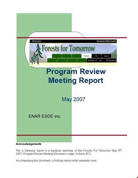 program review template