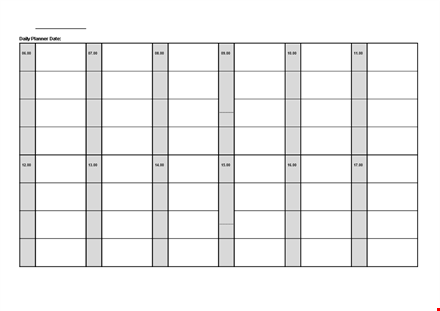 customizable daily planner template - create your schedule with ease template