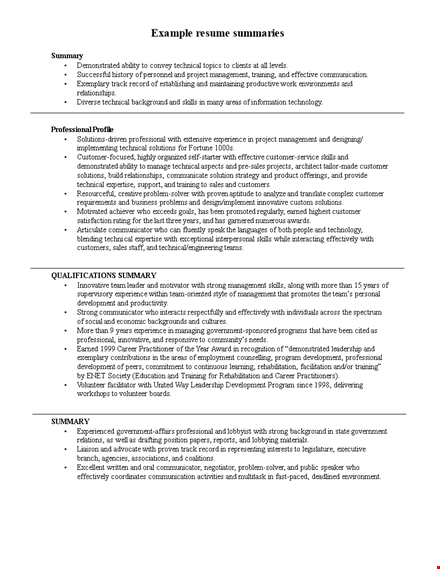 resume-profile-summary-example