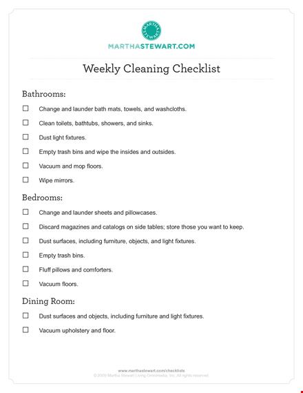 weekly restaurant cleaning schedule template template