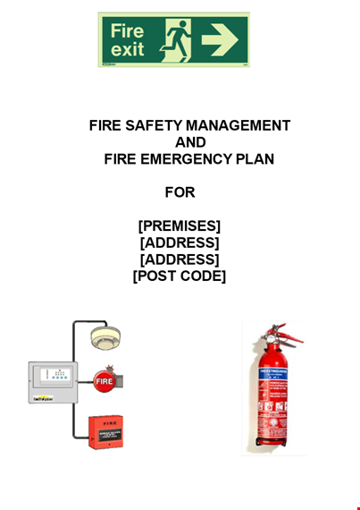 fire safety management plan - ensure safety, emergency preparedness, and building security template