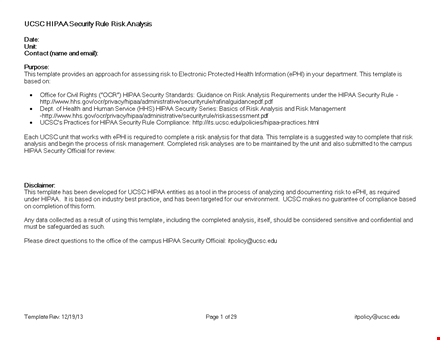 risk analysis template - streamline your risk assessment process template