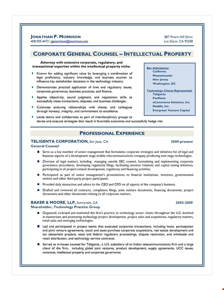 Professional Corporate Resume Template Create a Strong Impression