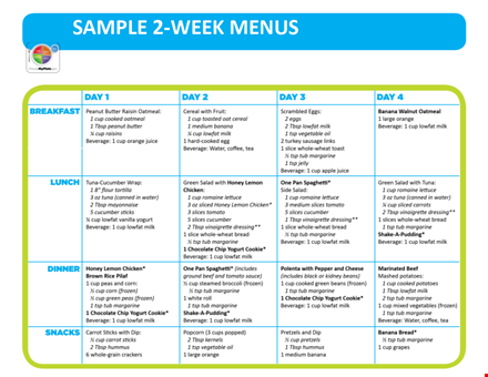 get on track with a calories-based meal plan template | yourcompany template