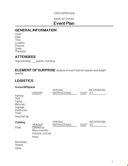event planning template - simplify your event with this vendor-friendly template template