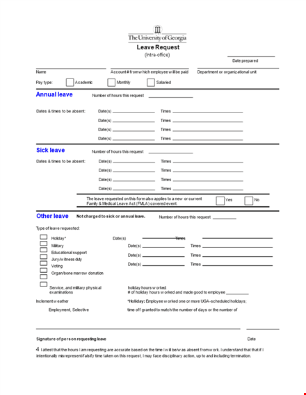 da form & leave for family members - download now template
