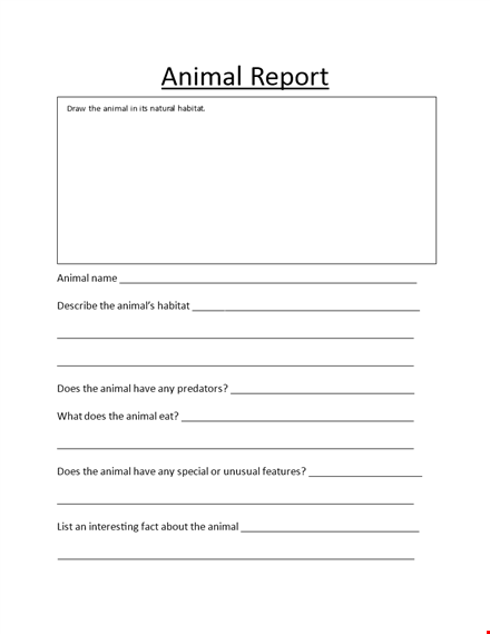 simple animal template