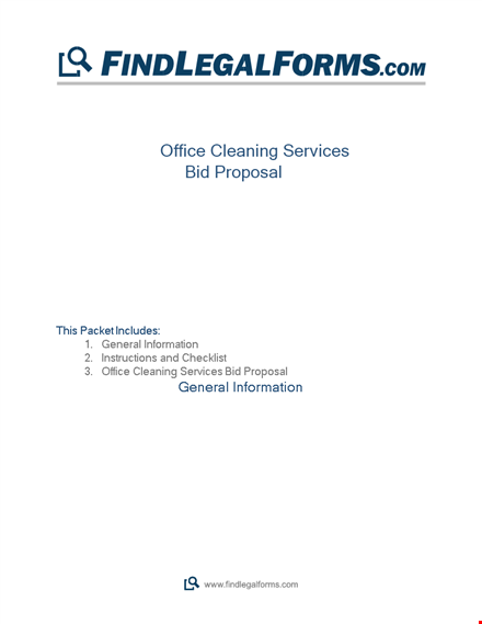 office cleaning services bid proposal template