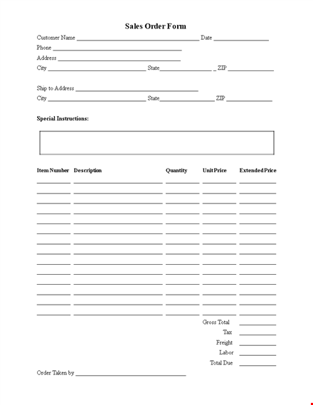 order form template - create easy and effective order forms | address and state options template