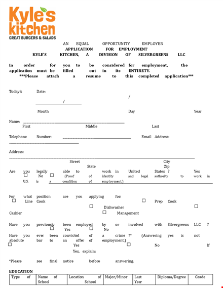 employment application template - find the perfect employer and secure your dream employment template