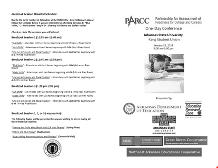 one day conference agenda template