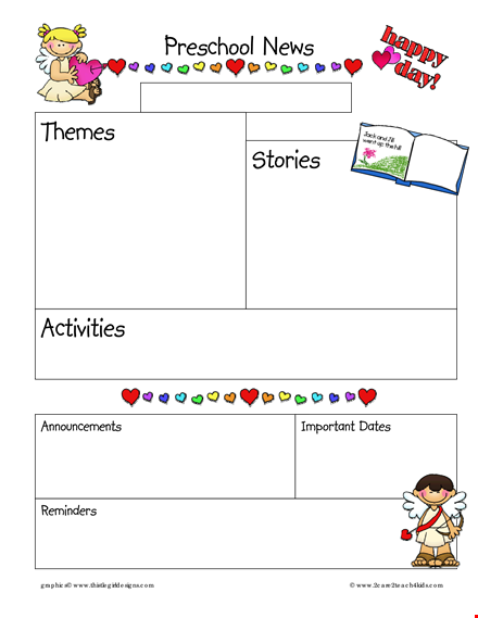 preschool newsletter template template