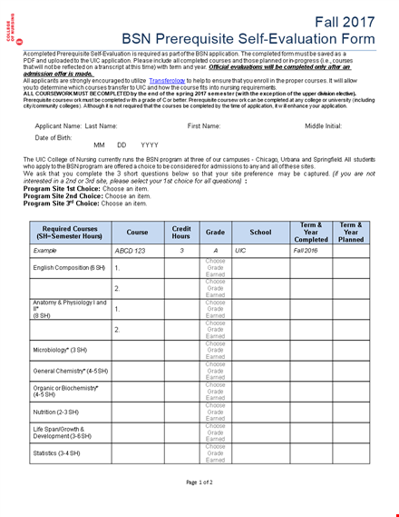 effective self evaluation examples to choose from - grade earned and completed template