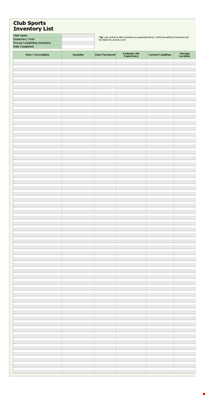 sample excel inventory template template