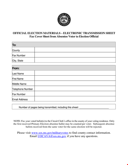 fax cover sheet template - easy to use for any number of documents template