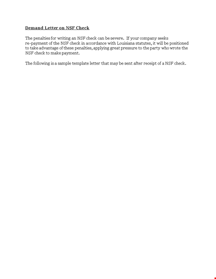 effective demand letter for debtor owed check amount - download template template