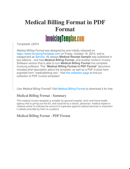 medical bill invoice format - simplify medical billing template