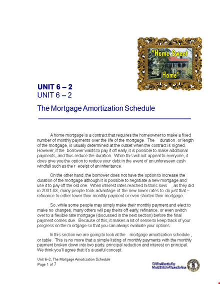 free home loan amortization schedule template | manage your mortgage payments, interest, principal template